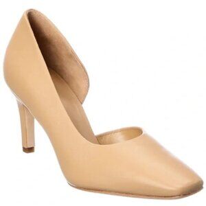 VINCE NWOB Tiana Square Toe Leather Pumps in Cappuccino